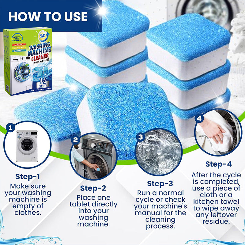 Cross-border washing machine tank cleaner washing machine effervescent sheet decontamination and descaling automatic effervescent cleaner