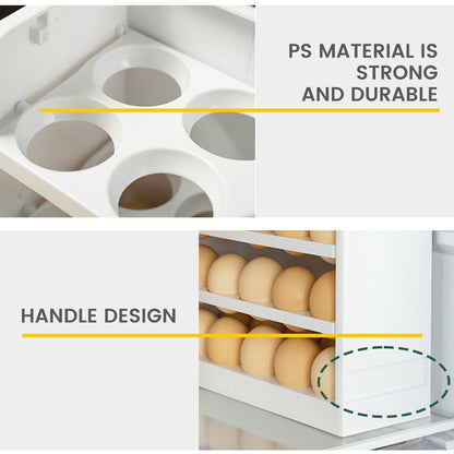 Caixa para armazenar ovos com 3 camadas (branca)