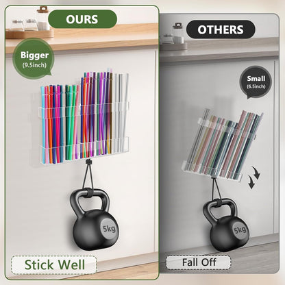 🔥Porta-canudos para porta de armário - 2025 Organizador de utensílios reutilizável para armário de cozinha